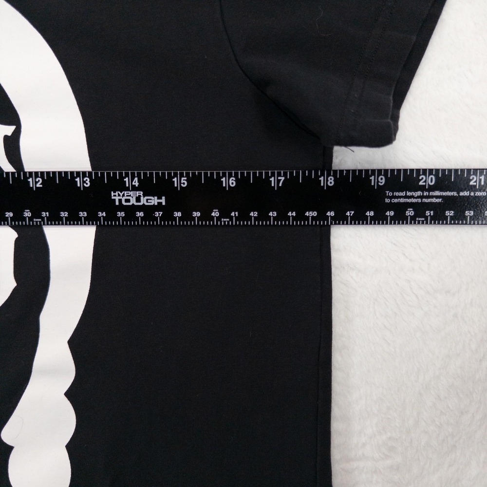 Killstar Womens Polo Shirt Size Medium Black White Resting Witch Face Goth * - Picture 6 of 9
